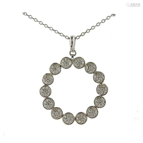 Gurhan Delicate Circle Gold Diamond Pendant Necklace