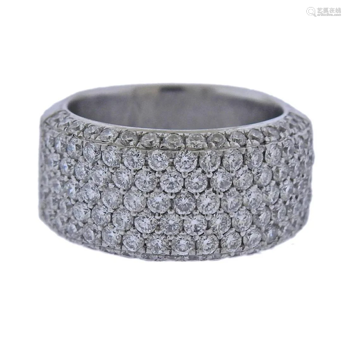 Platinum 2.50ctw Diamond Half Band Ring