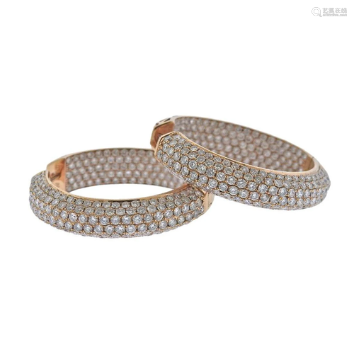 8ctw Inside Out Diamond Gold Hoop Earrings