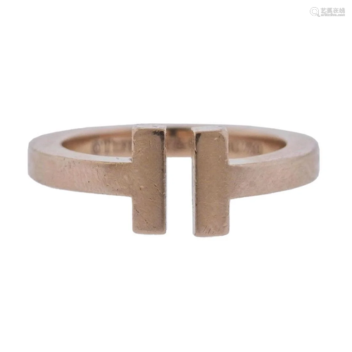 Tiffany & Co T Wire 18k Rose Gold RIng