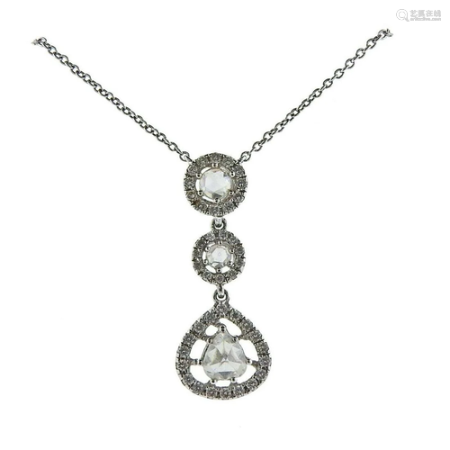 Gregg Ruth Diamond Platinum Pendant Necklace