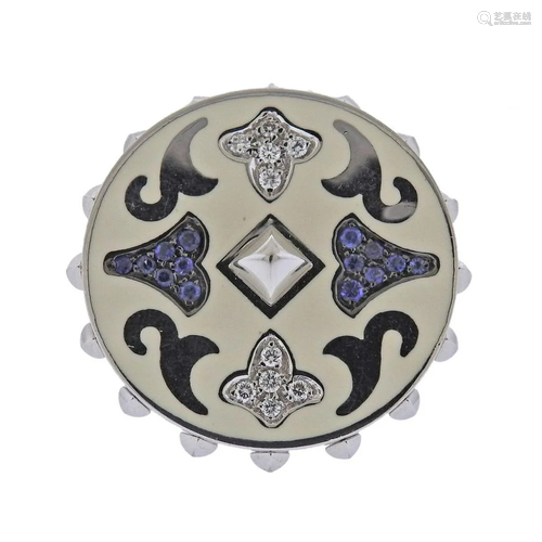 La Nouvelle Bague Gold Diamond Sapphire Enamel Ring