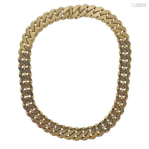 Bvlgari Bulgari 18k Gold Cuban Link Chain Necklace