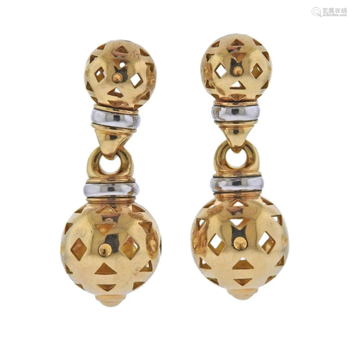 Bvlgari Bulgari 18k Gold Ball Drop Earrings