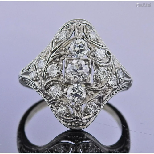 Art Deco Platinum Diamond Ring