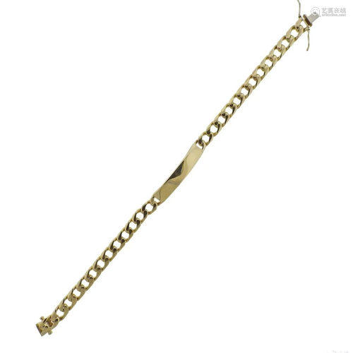 Tiffany & Co 18k Gold Curb Link Tag Bracelet