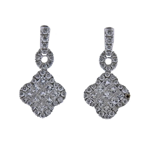 Gregg Ruth 18k Gold 1.03ctw Diamond Earrings