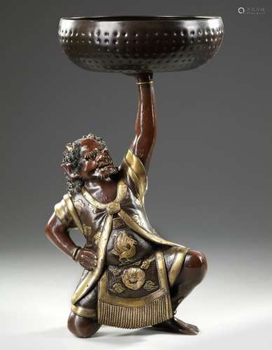 A JAPANESE BRONZE STATUE OF AN ONI, MEIJI PERIOD (LATE 19TH ...
