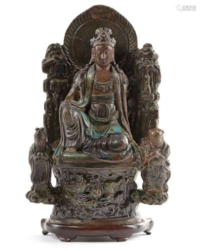 A CHINESE BRONZE STATUE, MING DYNASTY (1368-1644)
