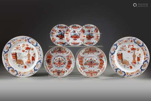 A GROUP OF TEN CHINESE AMSTERDAM-BONT ITEMS, 18TH CENTURY