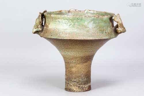 COLIN PEARSON (1923-2007); a stoneware pedestal bowl with wi...