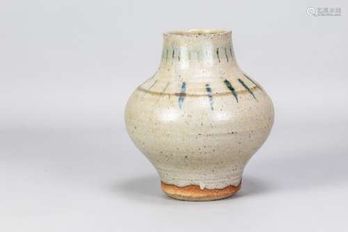 ERIC JAMES MELLON (1925-2014); a stoneware vase of swollen f...