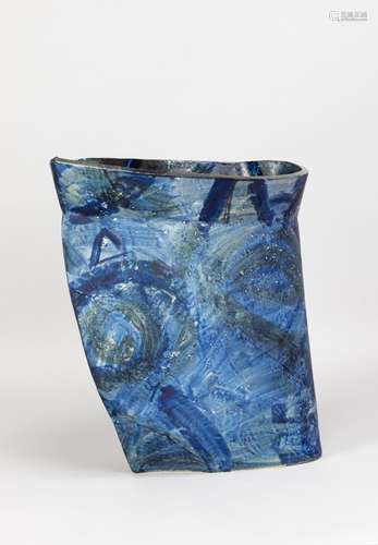 ALISON BRITTON (born 1948); a large earthenware jug form cov...