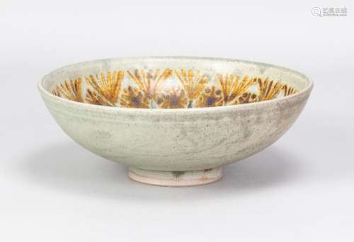 VERA TOLLOW (born 1931); a footed bowl with iron and cobalt ...