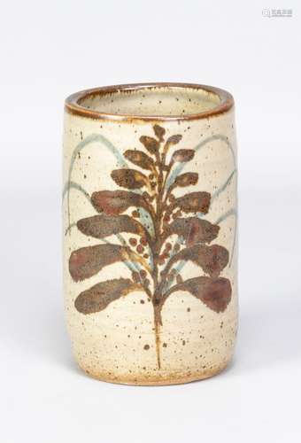 DAVID LEACH (1911-2005) for Lowerdown Pottery; a cylindrical...