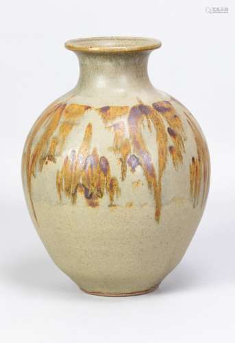 VERA TOLLOW (born 1931); a large bulbous stoneware vase cove...