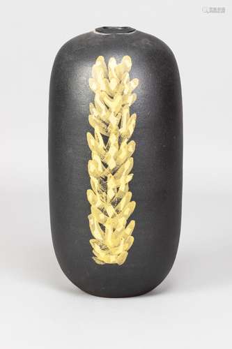 GEOFFREY EASTOP (1921-2014); a stoneware bottle with yellow ...