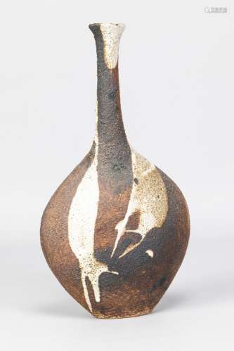 ROBERT FOURNIER (1915-2008); a stoneware bottle with narrow ...