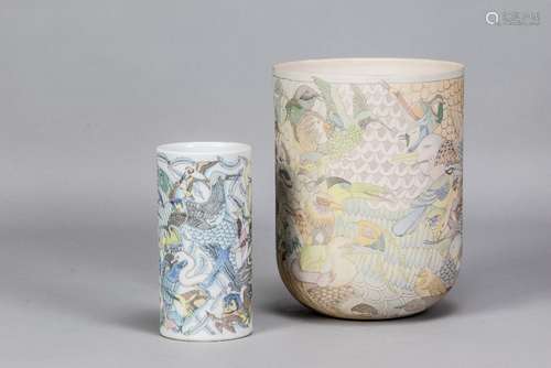 JANE OSBORN-SMITH (1952-2013); a large porcelain vase decora...