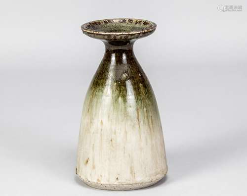 BARBARA CASS (1921-1992); a tapered stoneware vase covered i...