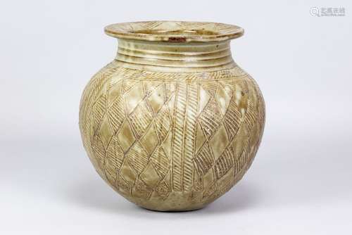 ASIBI IDO for Abuja Pottery; a large stoneware water pot cov...