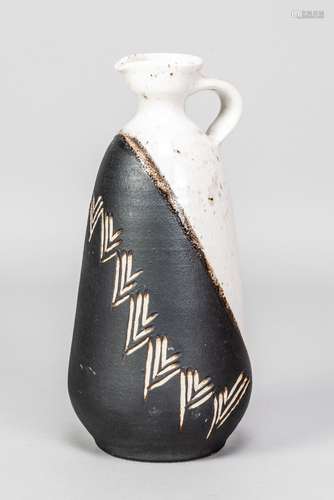 BARBARA CASS (1921-1992); a stoneware bottle with side handl...