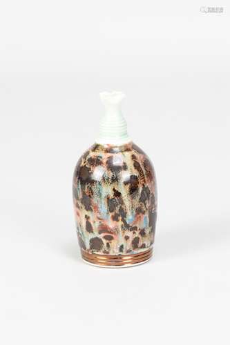 GEOFFREY SWINDELL (born 1945); a small porcelain bottle cove...