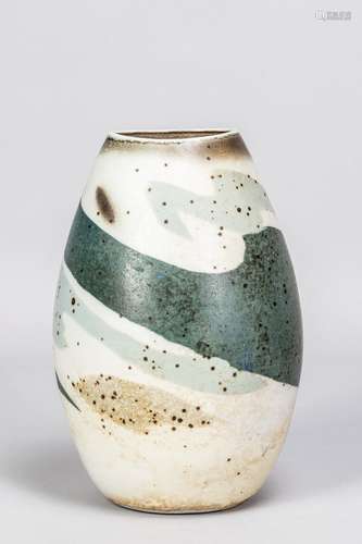 JACK DOHERTY (born 1948); a porcelain vase covered in soda v...