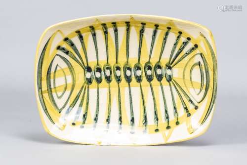 MARGARET HINE (1927-1987); a rectangular tin glaze earthenwa...