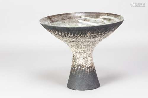 WAISTEL COOPER (1921-2003); a large stoneware pedestal bowl ...