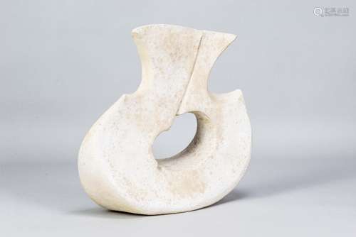 GEORGE WILSON (1924-2004); a stoneware sculpture of abstract...