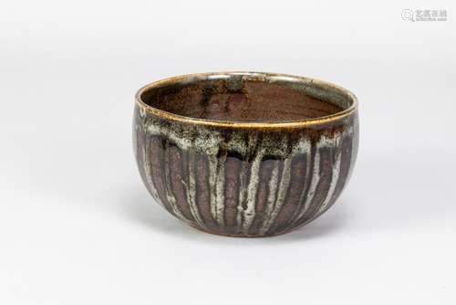 URSULA MOMMENS (1908-2010); a stoneware bowl with striped de...