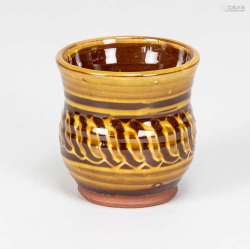 ROBERT SINCLAIR THOMSON (1915-1983); a small slipware vase, ...