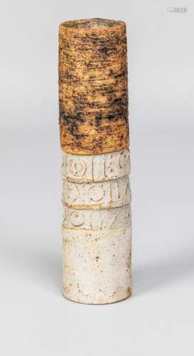 ALAN WALLWORK (1931-2019); a cylindrical stoneware vase with...