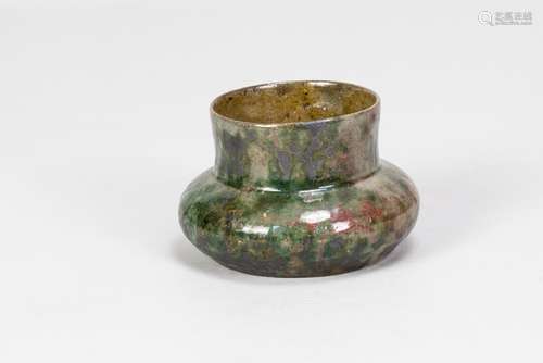 GEORGE OHR (1857-1918); a small earthenware pot covered in m...