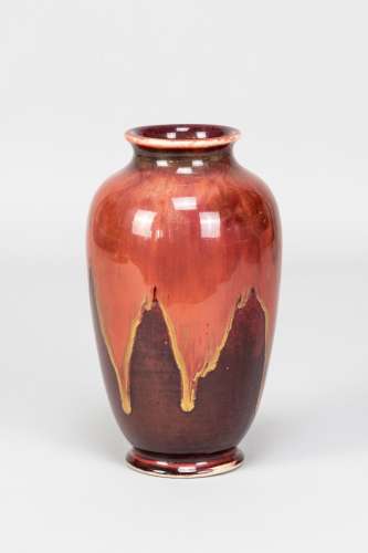 BERNARD MOORE (1850-1935); a stoneware vase covered in runni...
