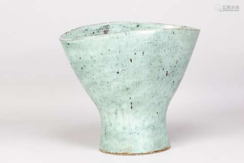LUCIE RIE (1902-1995); a very large oval stoneware vase with...