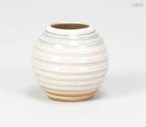 POG Crafts Pottery; a small stoneware pot covered in grey gl...