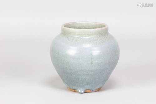 JAMES WALFORD (1913-2003); a stoneware vase covered in thick...