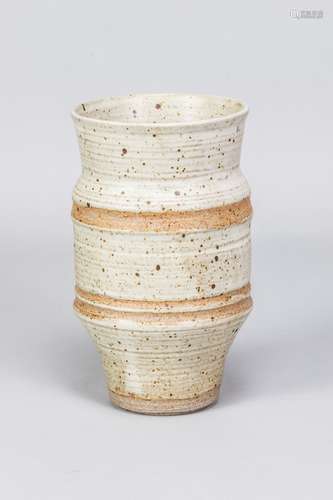 PERCY BROWN (1911-1996); a stoneware vase partially covered ...