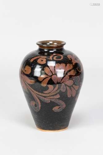 CHARLES VYSE (1882-1971); a stoneware vase with floral decor...