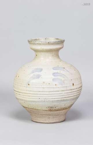 PERCY BROWN (1911-1996); a large stoneware vase with cobalt ...