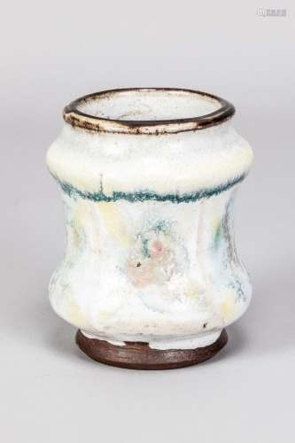 PHILIP WADSWORTH (1910-1991); a waisted stoneware vase cover...