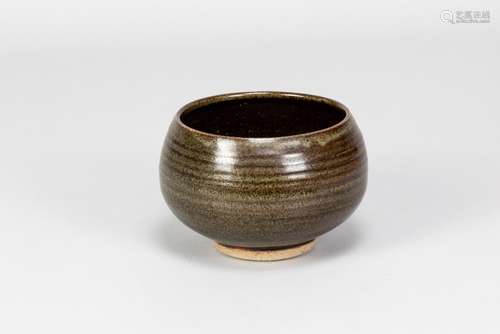 PAUL BARRON (1917-1983); a stoneware chawan covered in tenmo...