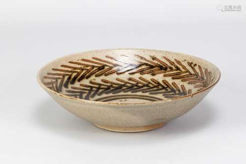 HELEN PINCOMBE (1908-2004); a shallow stoneware footed bowl ...