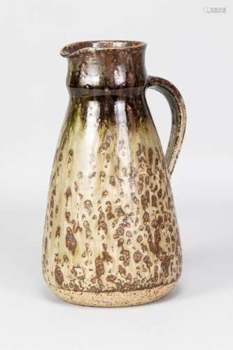 BARBARA CASS (1921-1992); a tall tapered stoneware jug parti...