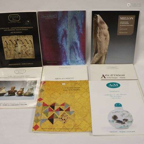 Lot de 8 bons catalogues de ventes sur l'archéologie et l'ar...