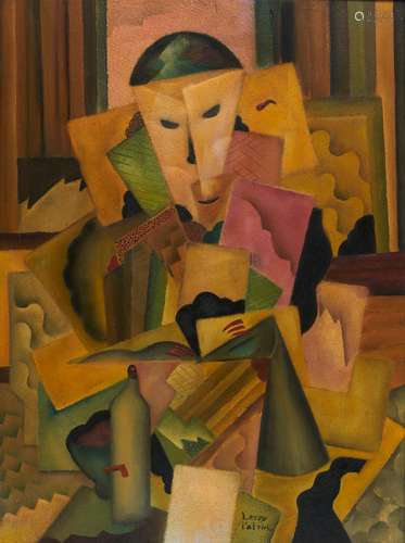 Patrick LEROY, né en 1948 COMPOSITION CUBISTE Huile sur pann...