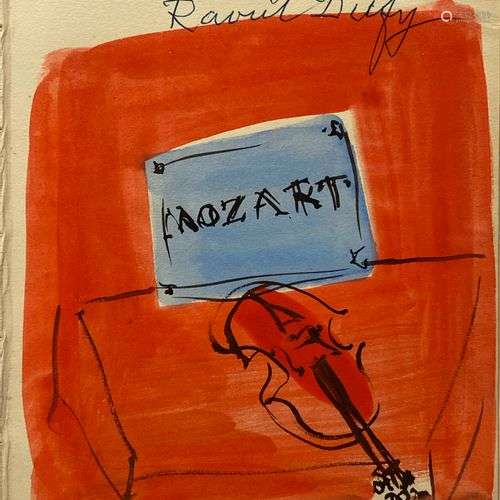 Raoul DUFY 1877-1953 MOZART, 1949 Aquarelle signée et datée ...
