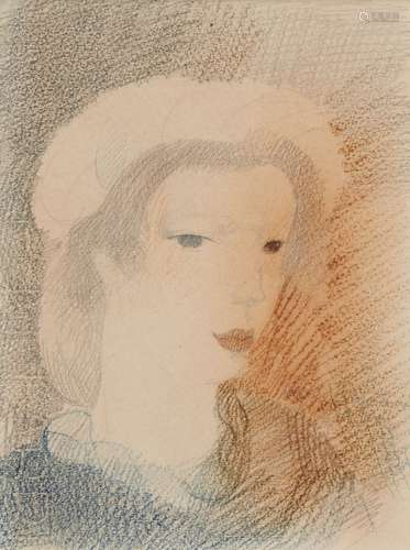 Marie LAURENCIN 1883-1956 JEUNE FILLE AU BONNET, 1930 Crayon...